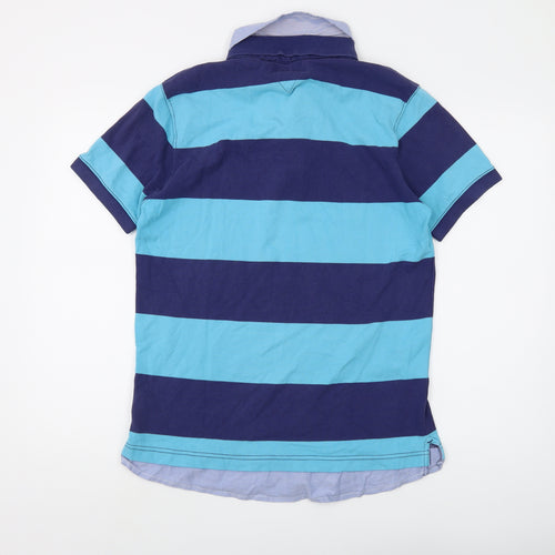 Tommy Hilfiger Men's Blue Striped Polo M