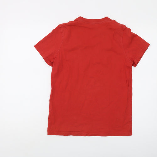 Boden Boys Red T-Shirt, Size 11-12, American Graphic Print