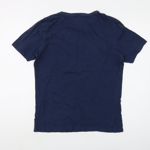 Farah Men's Blue T-Shirt, Size S, Comfortable Cotton