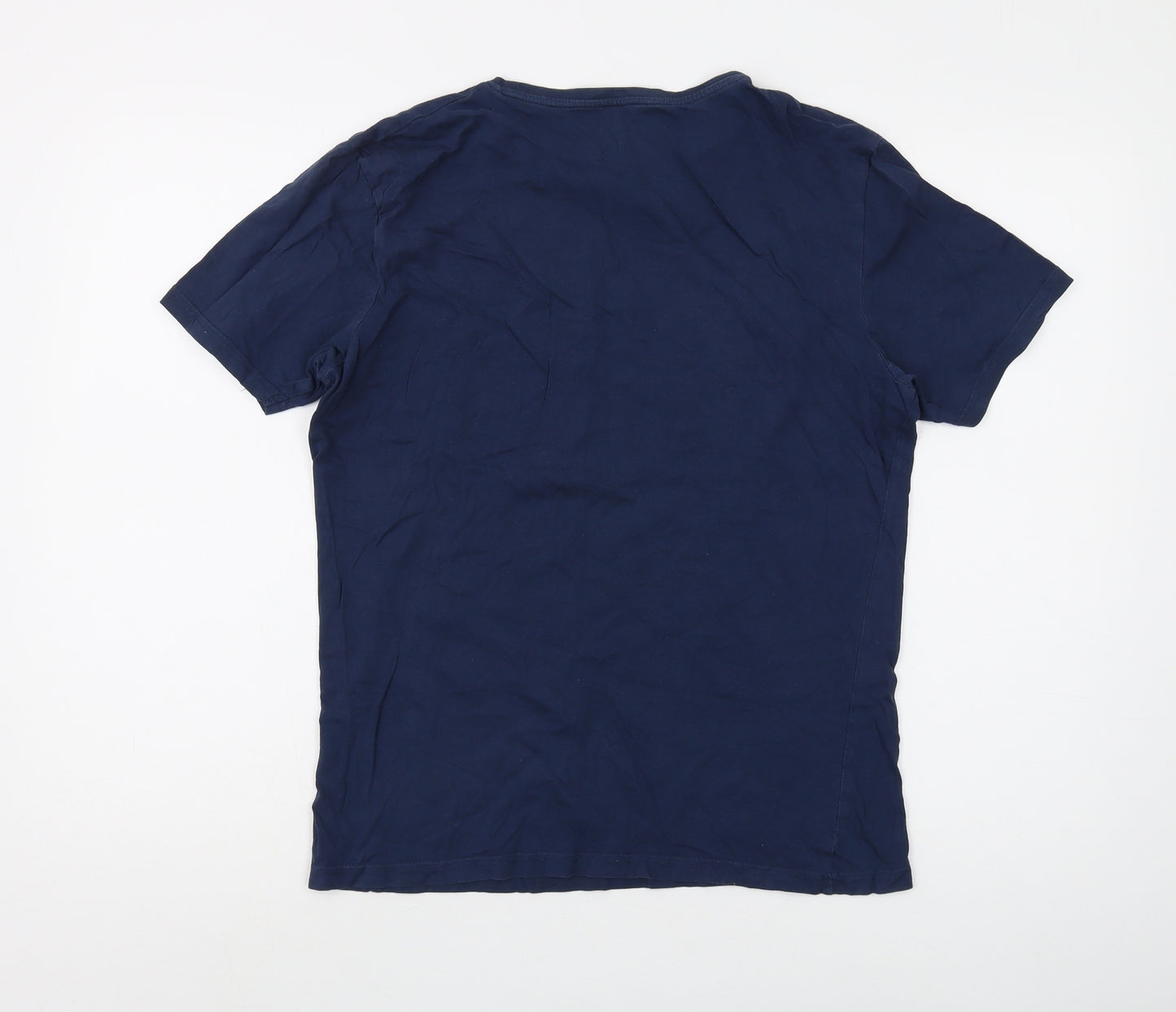 Farah Men's Blue T-Shirt, Size S, Comfortable Cotton