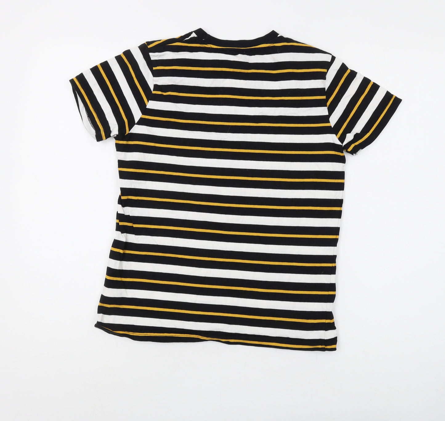 SoulCal & Co Boys Striped Cotton T-Shirt Black White 13Y