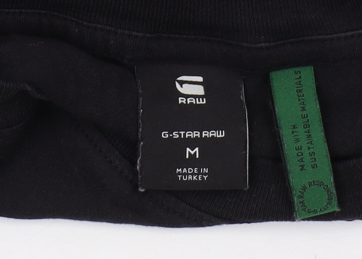 G-Star Men’s Black Crew Neck T-Shirt - Medium