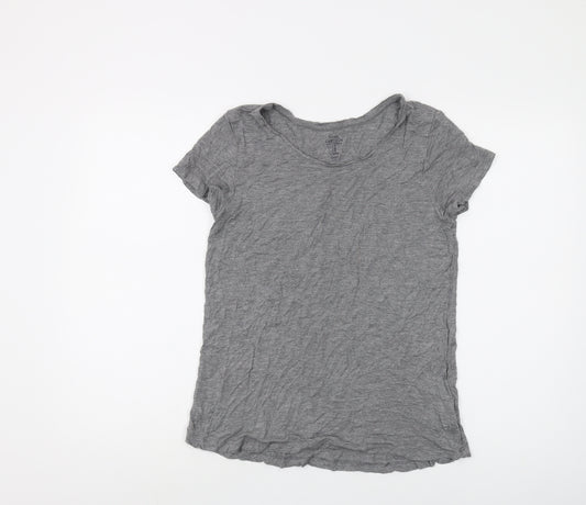 Gap Women's Grey Basic T-Shirt, M, Scoop Neck, Casual