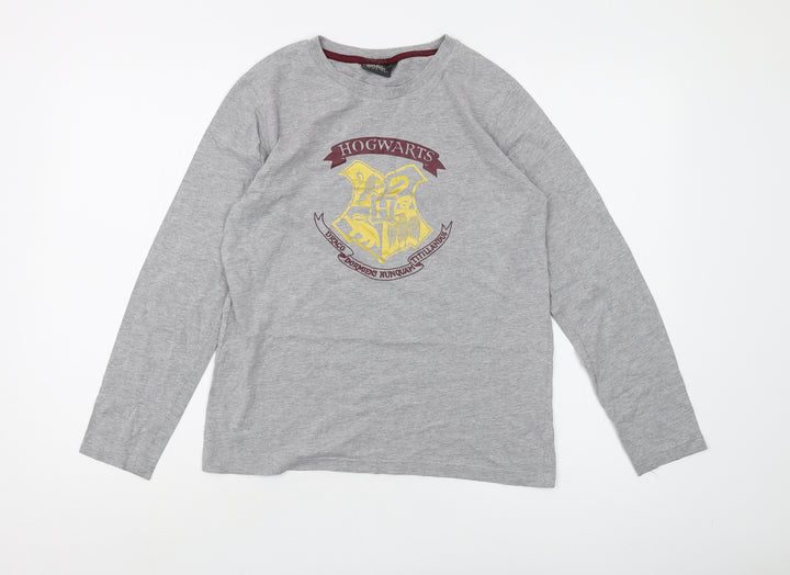 Harry Potter Boys Grey Graphic Print Long Sleeve T-Shirt 12-13Y