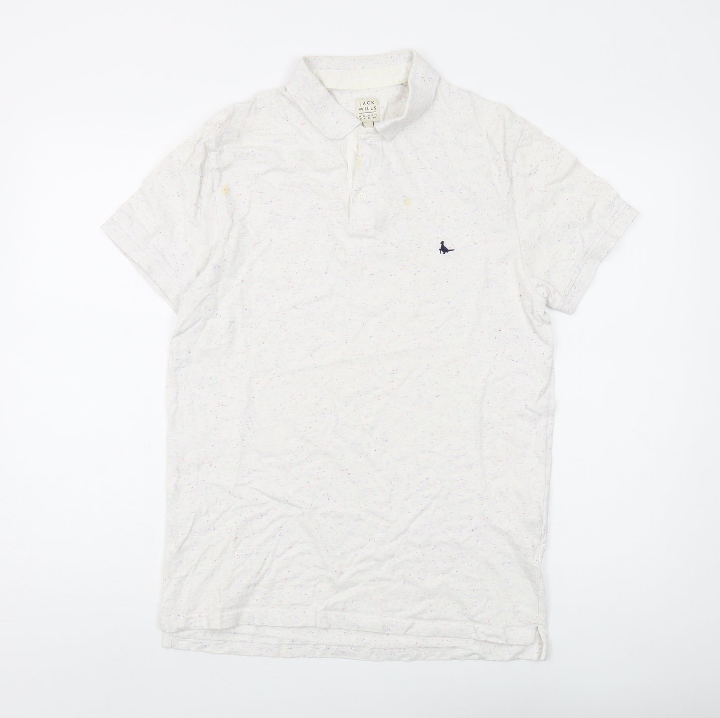 Jack Wills Men's White Polo M Short Sleeve Cotton