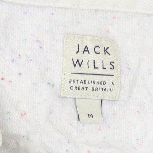 Jack Wills Men's White Polo M Short Sleeve Cotton