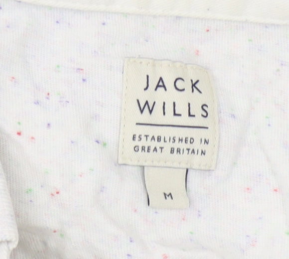 Jack Wills Men's White Polo M Short Sleeve Cotton