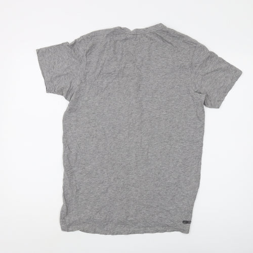 Jack & Jones Men's Grey Graphic Print T-Shirt M