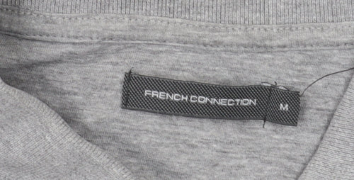 French Connection Men's Grey Long Sleeve Polo M