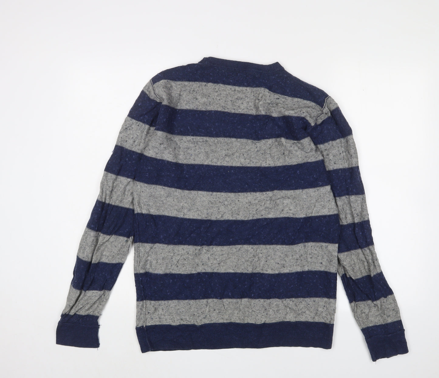 Climbo High Men's Blue Striped Pullover Jumper L