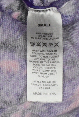 Precis Women's Purple Floral Pullover Jumper S
