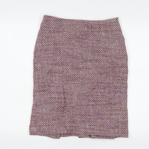 Adolfo Dominguez Women's Purple Wool Pencil Skirt Size 14