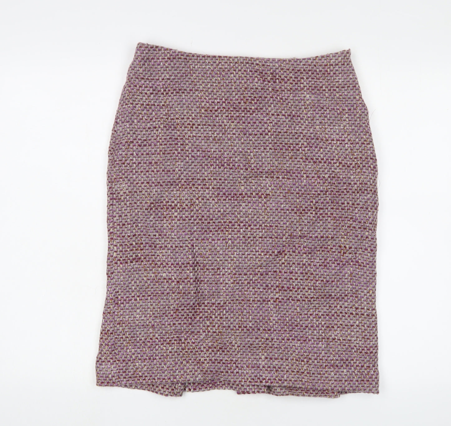 Adolfo Dominguez Women's Purple Wool Pencil Skirt Size 14