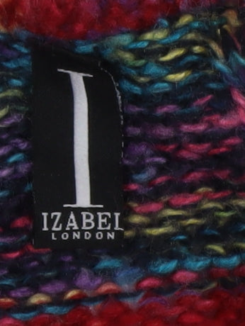 Izabel London Women's V-Neck Multicoloured Jumper Size 10