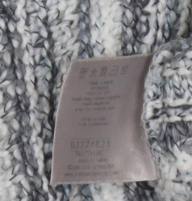 Marks and Spencer Women's Grey Cardigan, M, Striped Knit