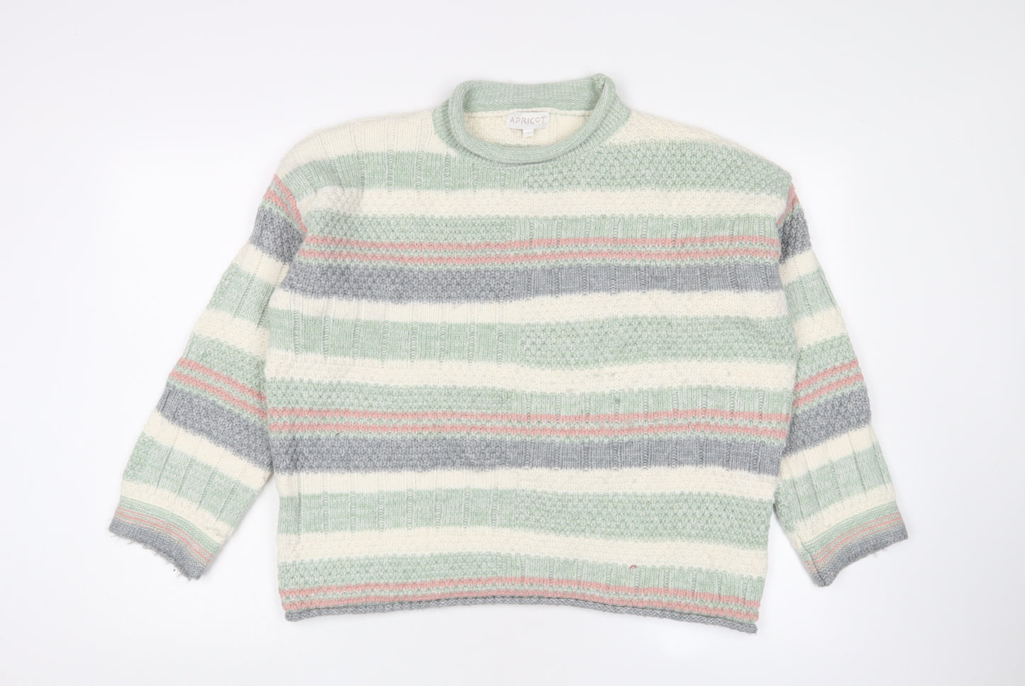Apricot Women's Multicoloured Chunky-Knit Jumper S