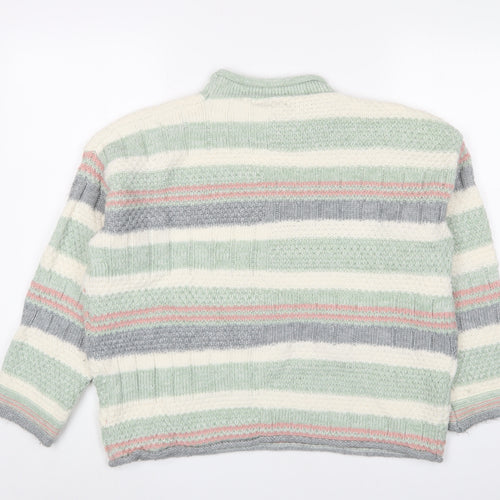 Apricot Women's Multicoloured Chunky-Knit Jumper S