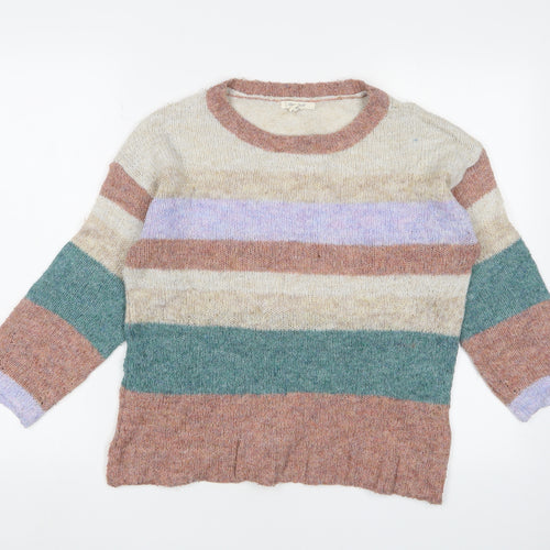 White Stuff Women's Multicoloured Striped Pullover Jumper