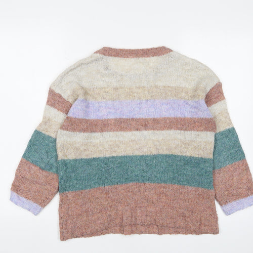 White Stuff Women's Multicoloured Striped Pullover Jumper