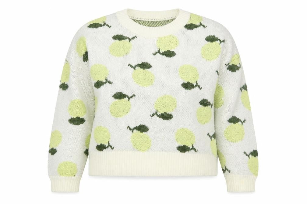 Front view of Noisy May Women's White Chunky jumper M