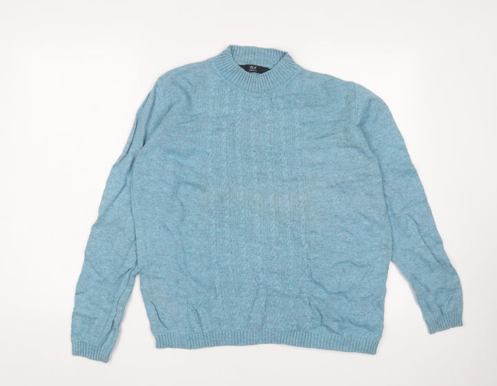 Isle Women's Blue Cable-Knit Jumper, Medium
