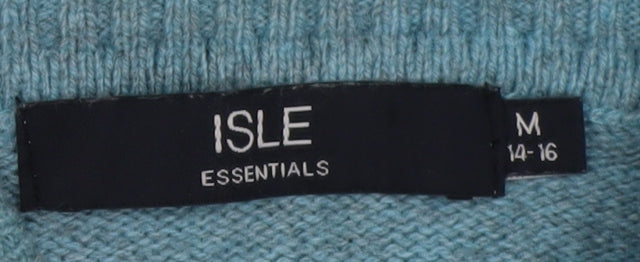 Isle Women's Blue Cable-Knit Jumper, Medium