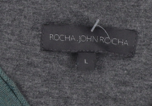 Rocha John Rocha Men's Green V-Neck Pullover Jumper L