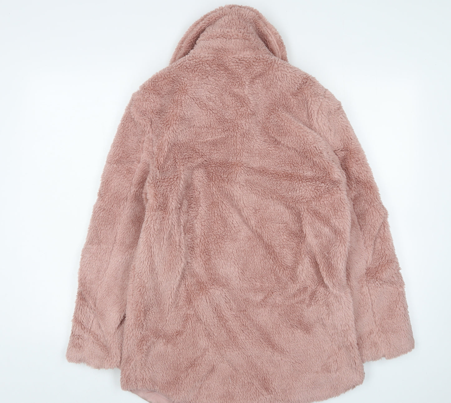 Marks and Spencer Women's Pink Faux Fur Coat, Size 8, New