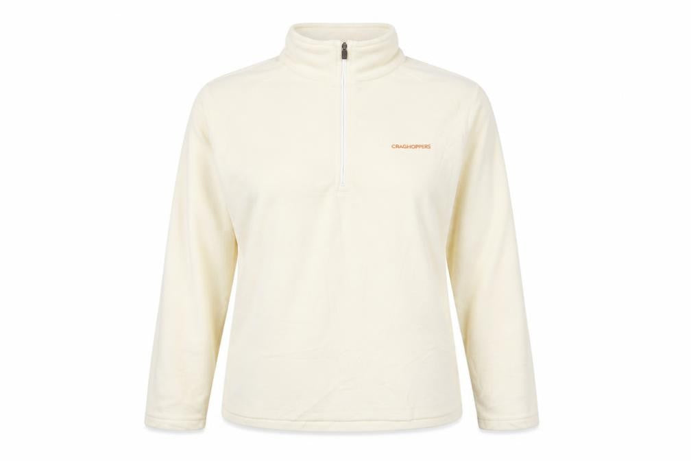 Craghoppers Women's Ivory Fleece 1/2 Zip Sweatshirt Size 14