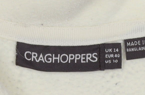 Craghoppers Women's Ivory Fleece 1/2 Zip Sweatshirt Size 14