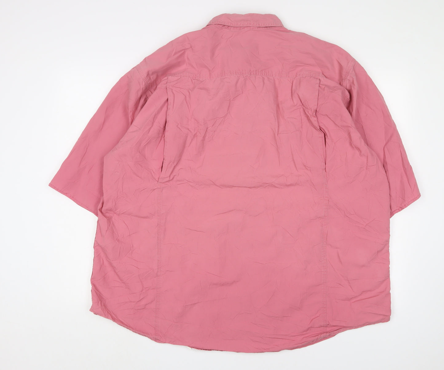 Orvis Men's Pink XL Short Sleeve Cotton Shirt