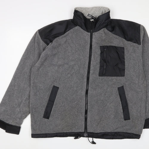 Urban Exposure Mens Grey Windbreaker Jacket Size M
