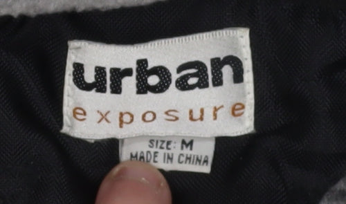 Urban Exposure Mens Grey Windbreaker Jacket Size M