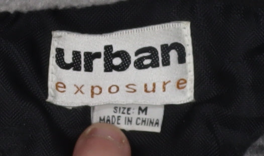 Urban Exposure Mens Grey Windbreaker Jacket Size M