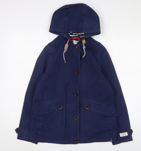 Joules Women's Blue Rain Coat Jacket Size 10