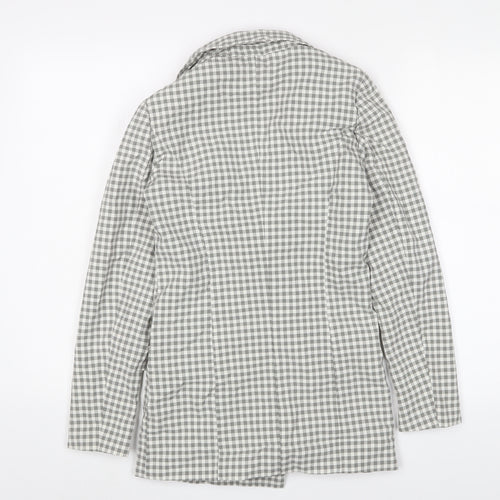 Missguided Stylish Women's Grey Check Blazer UK 6