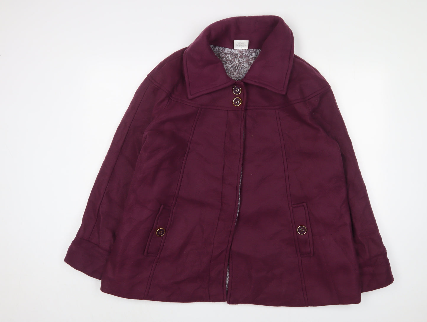 Anne de Lancay Women's Purple Coat Size 18