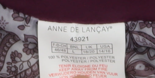Anne de Lancay Women's Purple Coat Size 18