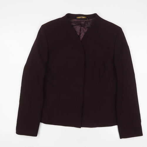 Marks and Spencer Women Purple Wool Suit Jacket, Size 12