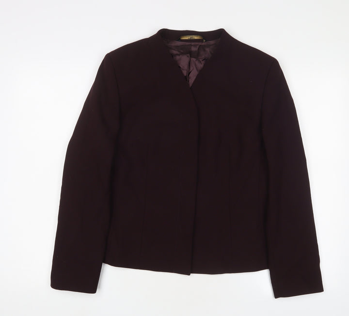 Marks and Spencer Women Purple Wool Suit Jacket, Size 12