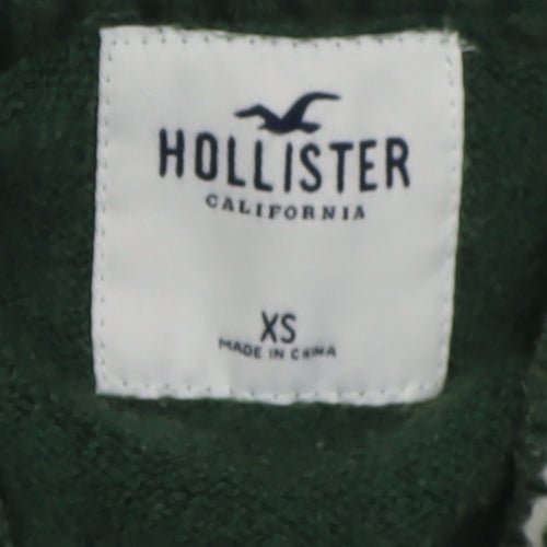 Hollister Women's Green XS Crew Neck Pullover Jumper