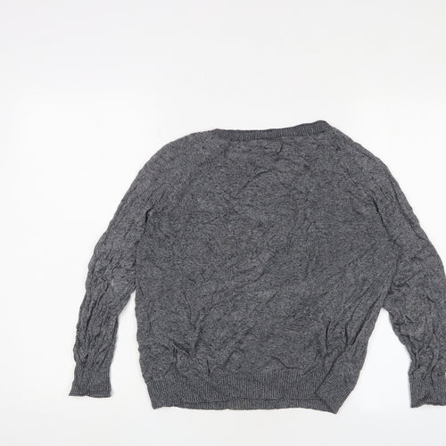 J.Crew Women's Grey Knit Jumper M Long Sleeve Crew Neck