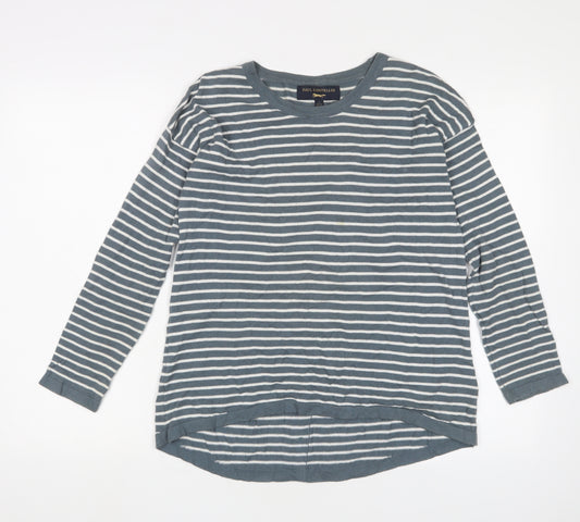 Paul Costelloe Striped Pullover Women's Jumper Navy 10