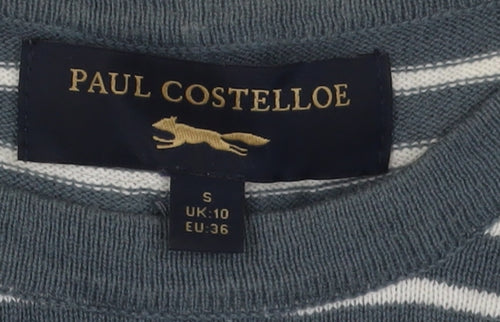 Paul Costelloe Striped Pullover Women's Jumper Navy 10