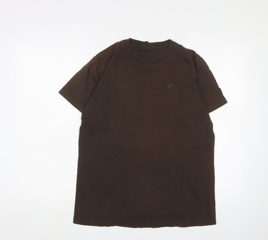 Seeland Men's Brown Cotton Short Sleeve T-Shirt