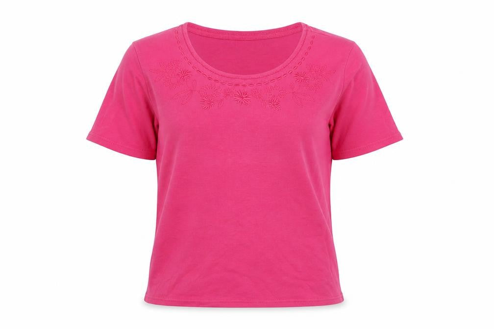 Honor Millburn Pink Women's Embroidered T-Shirt Size 10-12