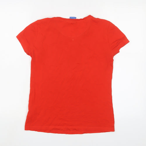 Adidas Women's Red Cotton T-Shirt Size 10: Casual Essential