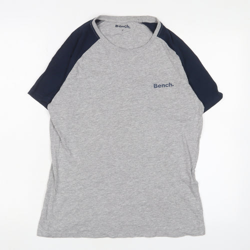 Bench Men's Grey Crew Neck T-Shirt - Size S