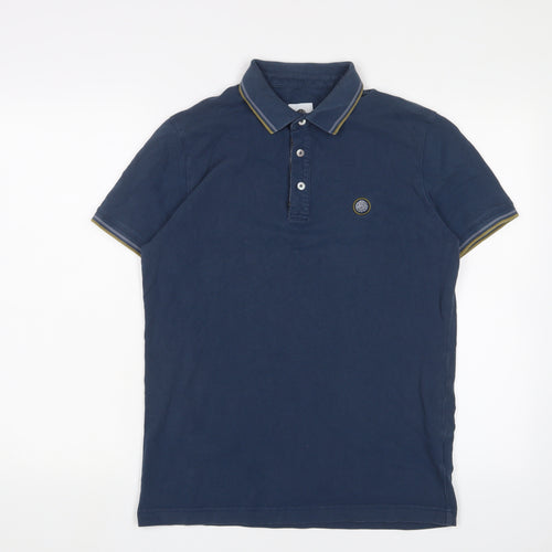 Pretty Green Men's Blue Polo Shirt Size M Short Sleeve