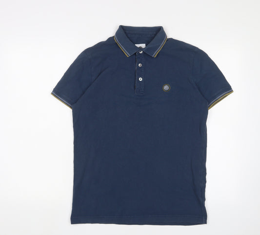 Pretty Green Men's Blue Polo Shirt Size M Short Sleeve